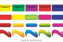 Colorful Box, Gola, Post Decor Elements CDR vector Pack Free Download