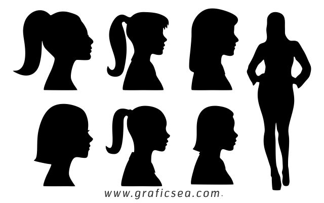 Girls Hair, Face Icons