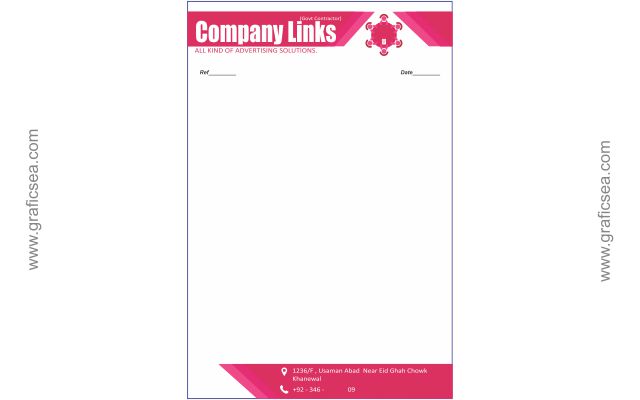 Business Company Letterhead cdr file free download | graficsea Letterhead Template