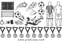 Soccer. Football, Player, Medals Symbols cLipart free