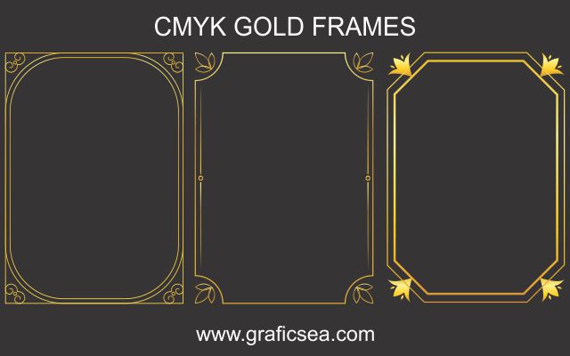 Gold Ornamental Frame Set