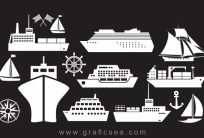 Shipping Ship, Barge, Cruise, Boats Free Silhouette