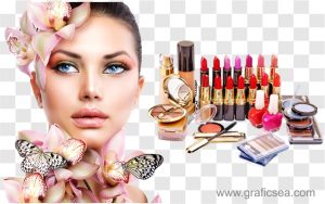 Beauty Model Girls And Party Makeup Kit Set Free Download | Graficsea