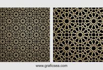 Cnc, Laser Cut Vector Islamic Art, Stars Floral Pattern Design