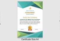 Modern Certificate Vertical Design Corporates Companies