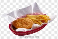 Tasty Chicken Burger & Potato Fries