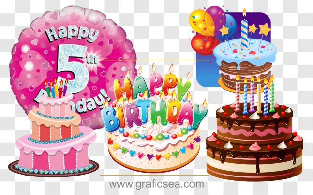 Happy Birthday Cake Clip Art Transparent Image PNG Type Free Download |  Graficsea