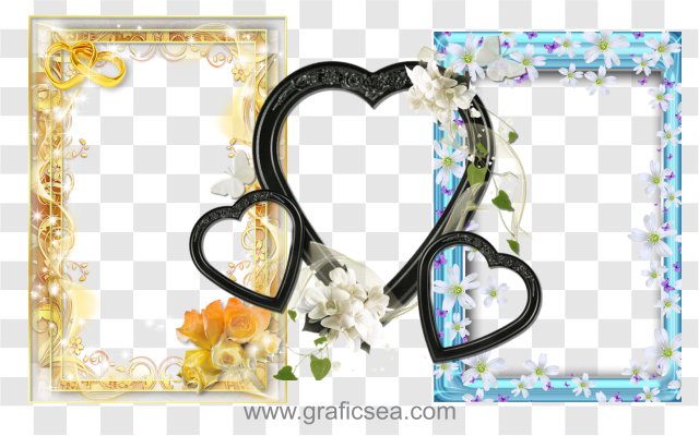 Floral and Flower Heart Photo Frames