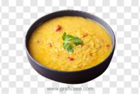 Red and Yellow Lentil Curry, Moong Masoor Dal Bowl Png Image Free