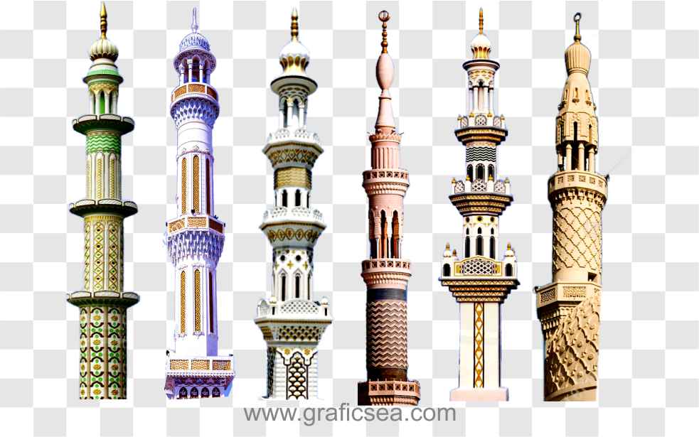 Great Minaret of Islamic Mosque Architecture