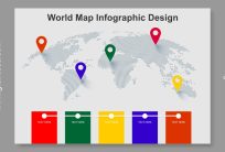 illustration world map infographic