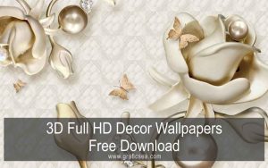 Golden Rose 3D Wallpaper