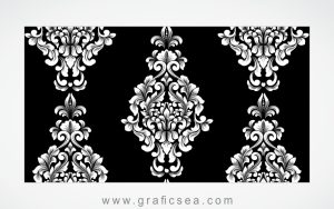 Floral pattern design silhouette Vectors Ar