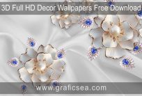 3D Silver Gray Background with Luxury Flower
