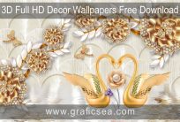 Living room Bedroom murals 3D Golden Flower