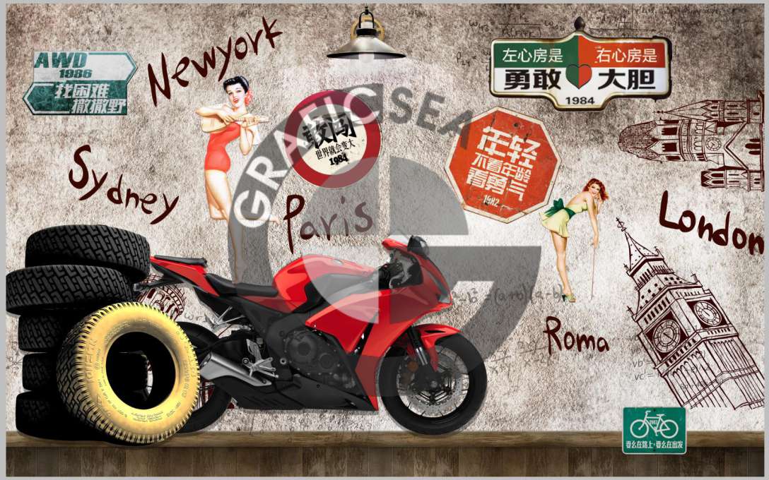 3D Bike Racer Workshop Wall Decoration Image Free Download | Graficsea 3D Bike Racer Workshop Wall Decoration Image Free Download | Graficsea