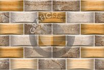 3D Embossed Wooden and Bricks tiles
