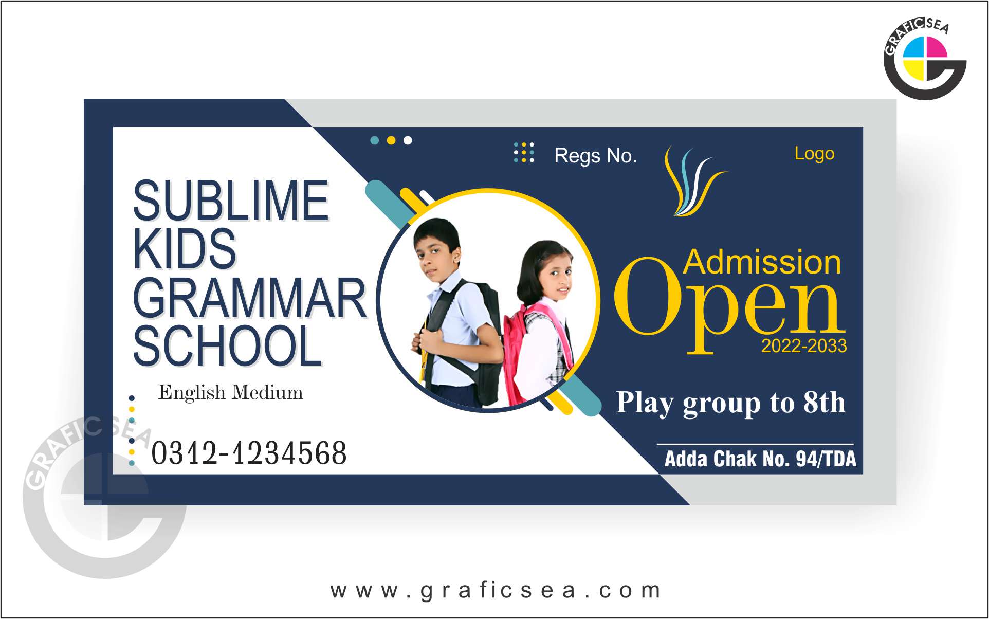 Admission Open 2023 School Banner Vector 