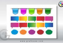 Colorful Tags labels pack Royalty Free cdr Vector