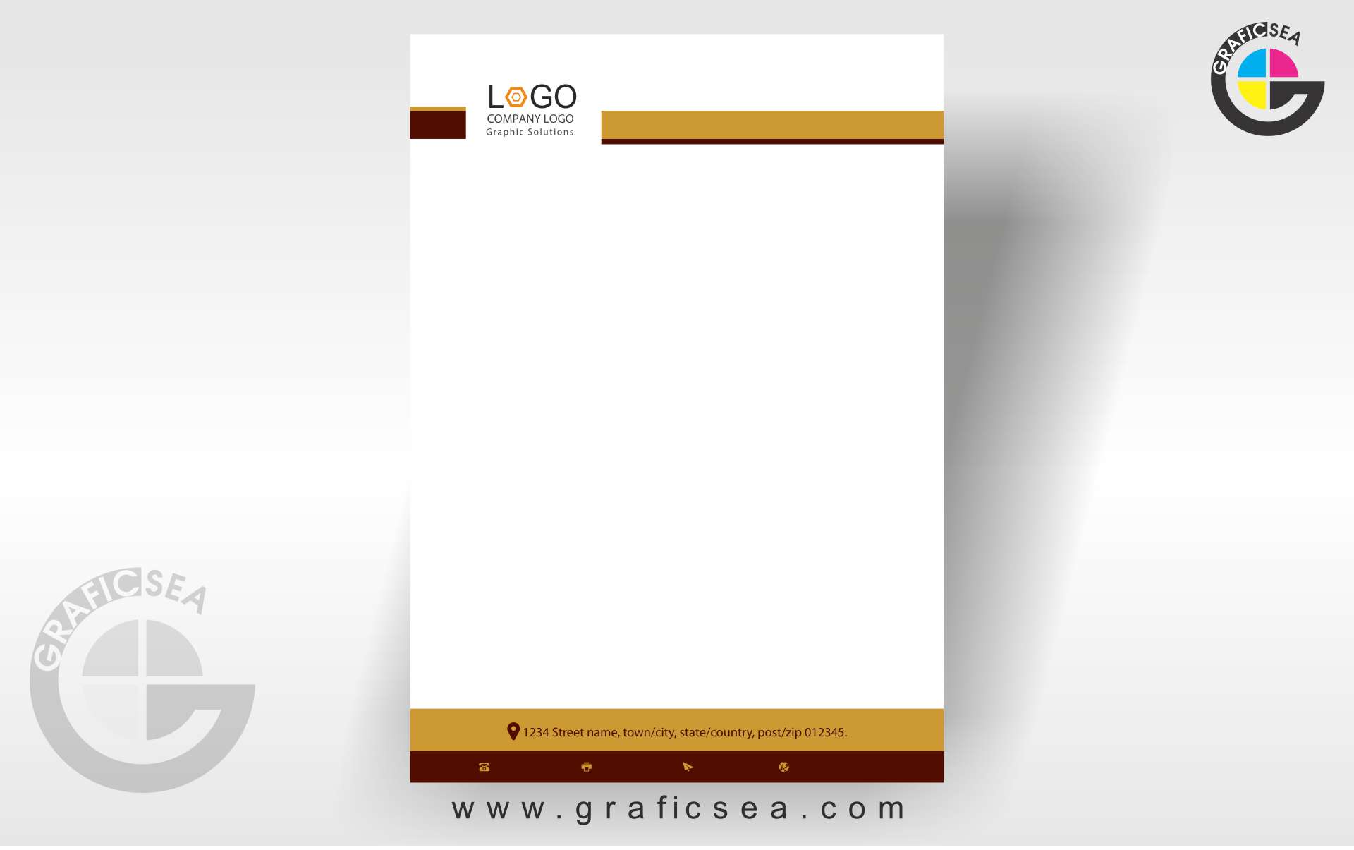 Unique and Simple Letterhead vector Design