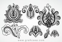 Indian Traditional design silhouette Vectors Art