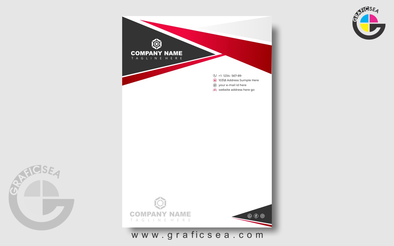 Professional Comany Letterhead Vector