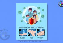 Protect yourself to Covid 19 Virus Vector Art Cdr Design Free Download
