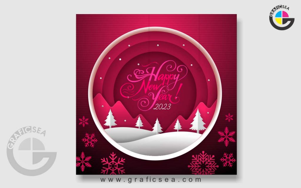 Welcome 2023 Happy New Year Vector Art Cdr Design Free Download | Graficsea