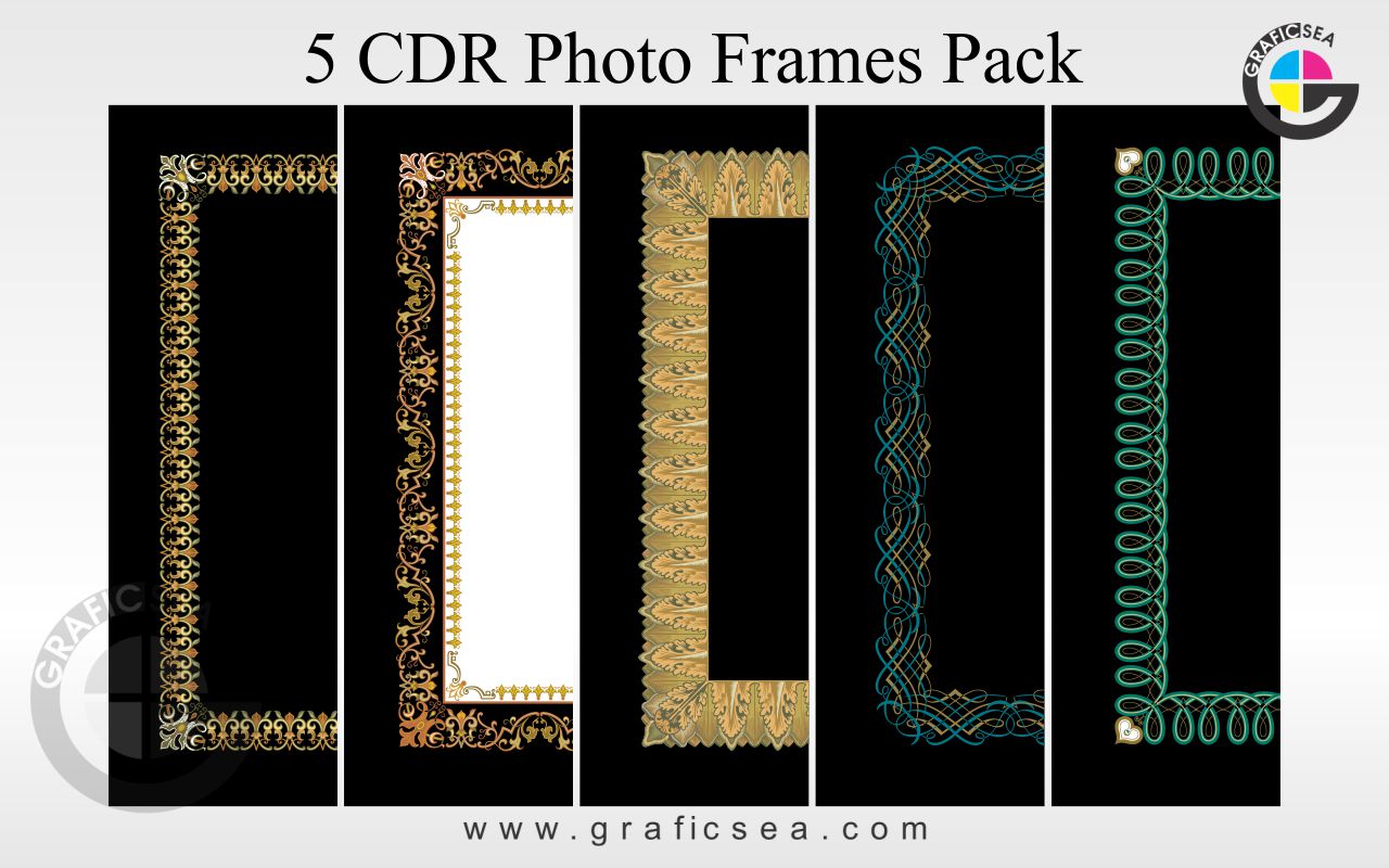 Luxury Ornamental Poster Border Frame CDR