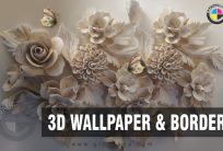 3D Embossed Peper Flower Room Decor Background