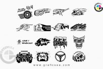 Clipart Pasting Stickers Vector Pack