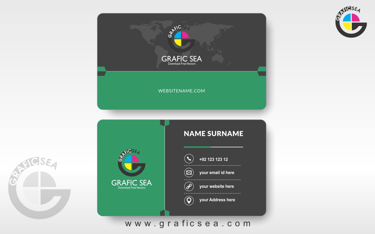 Corporate Visiting Card CDR Design Template