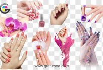 Girls Nail Paint Hands Png Images