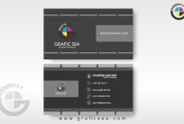 Simple Black Business Card CDR Template Vector Free Download