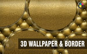 Golden Bowls Circle Shop Wall Decor 3D Image
