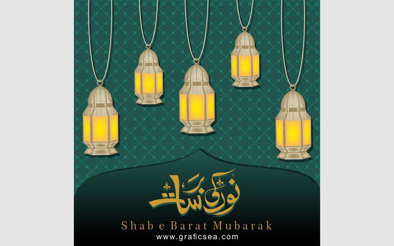 Shab e Barat Social Media Post CDR Vector