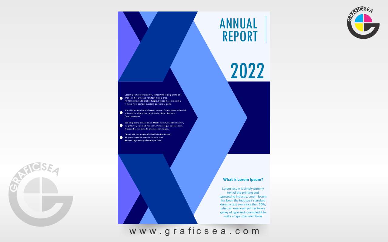 Blue Corporate Annual Report Brochure Vector