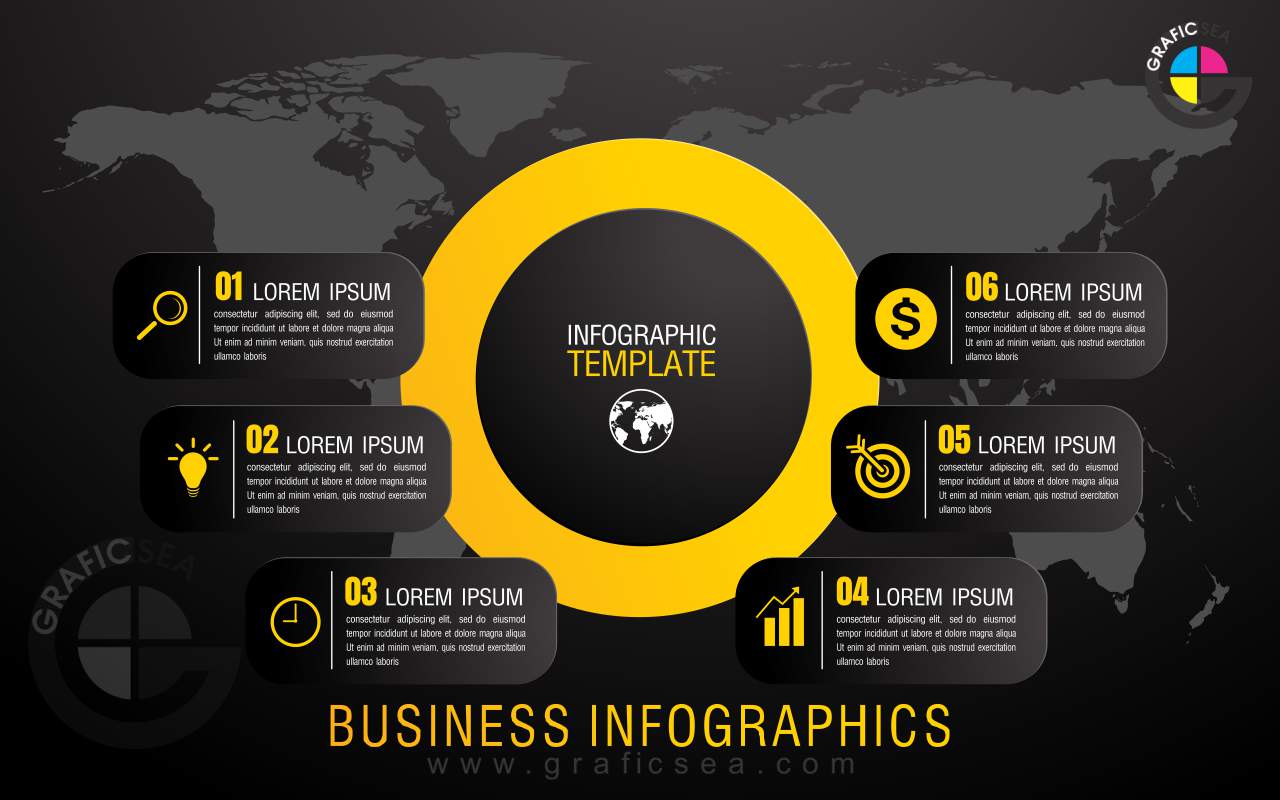 Business Infographic CDR Vector Template
