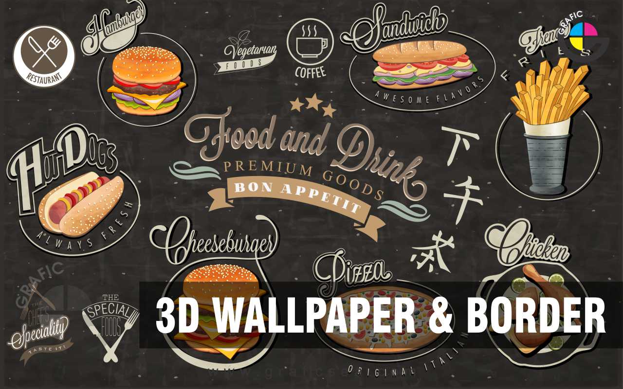 Fast Food Shop Walls Murals