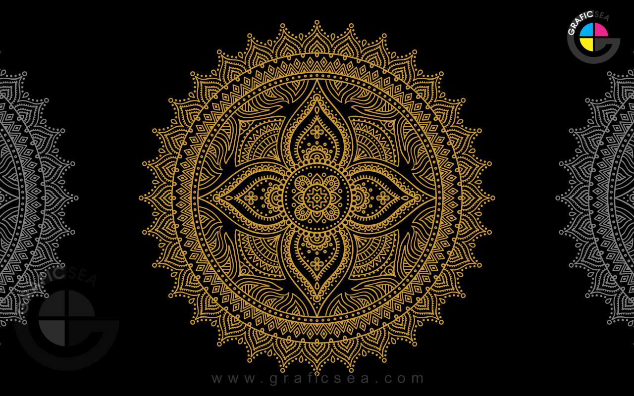 Luxury Mandala Rangoli Line Art Pattern Design