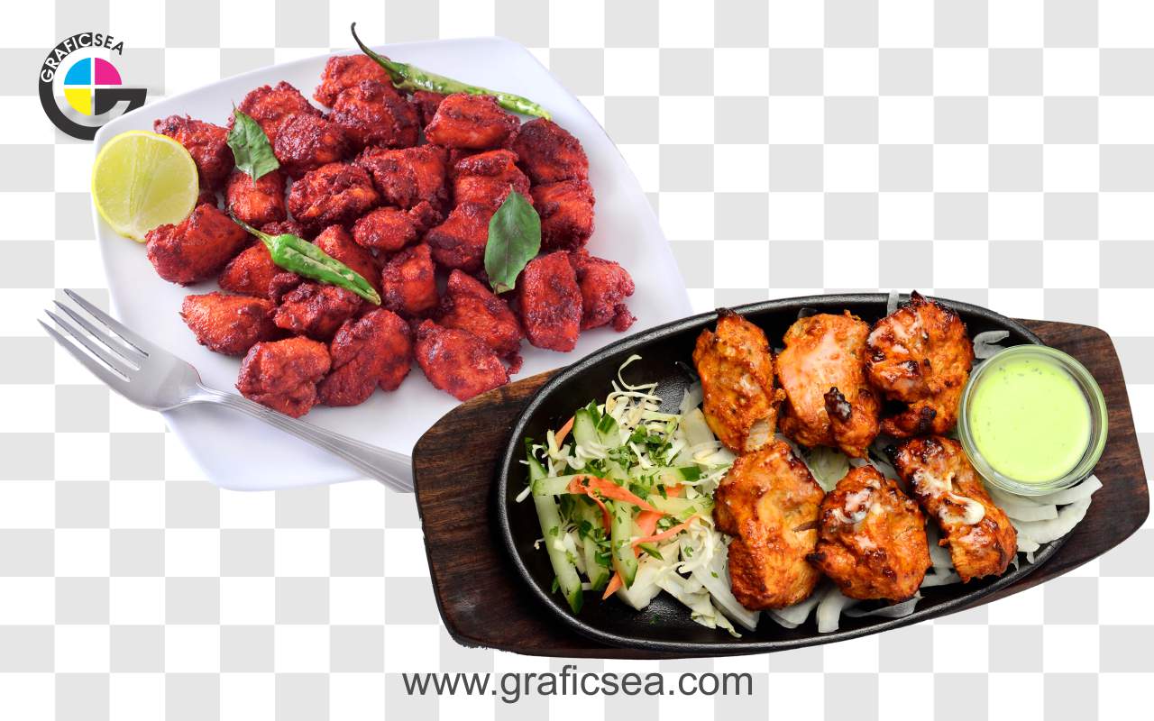 Spicy Chicken Tikka Boti Tray PNG Images
