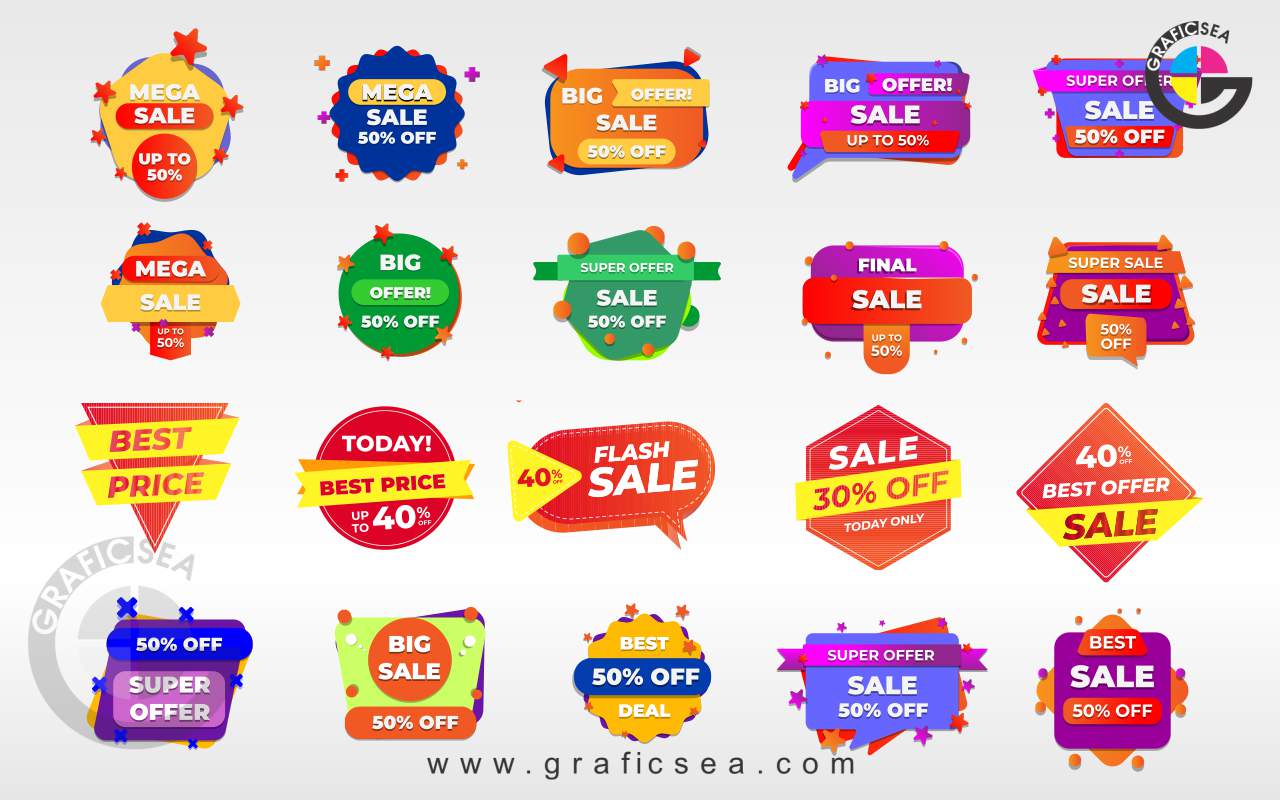 Creative Sales Banner Tags CDR Designs