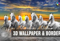 White Running Horse Home Wall painting
