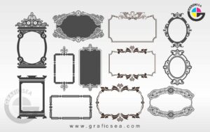 Artistic Floral Modern Pattern Frame Design CDR Vector | Graficsea
