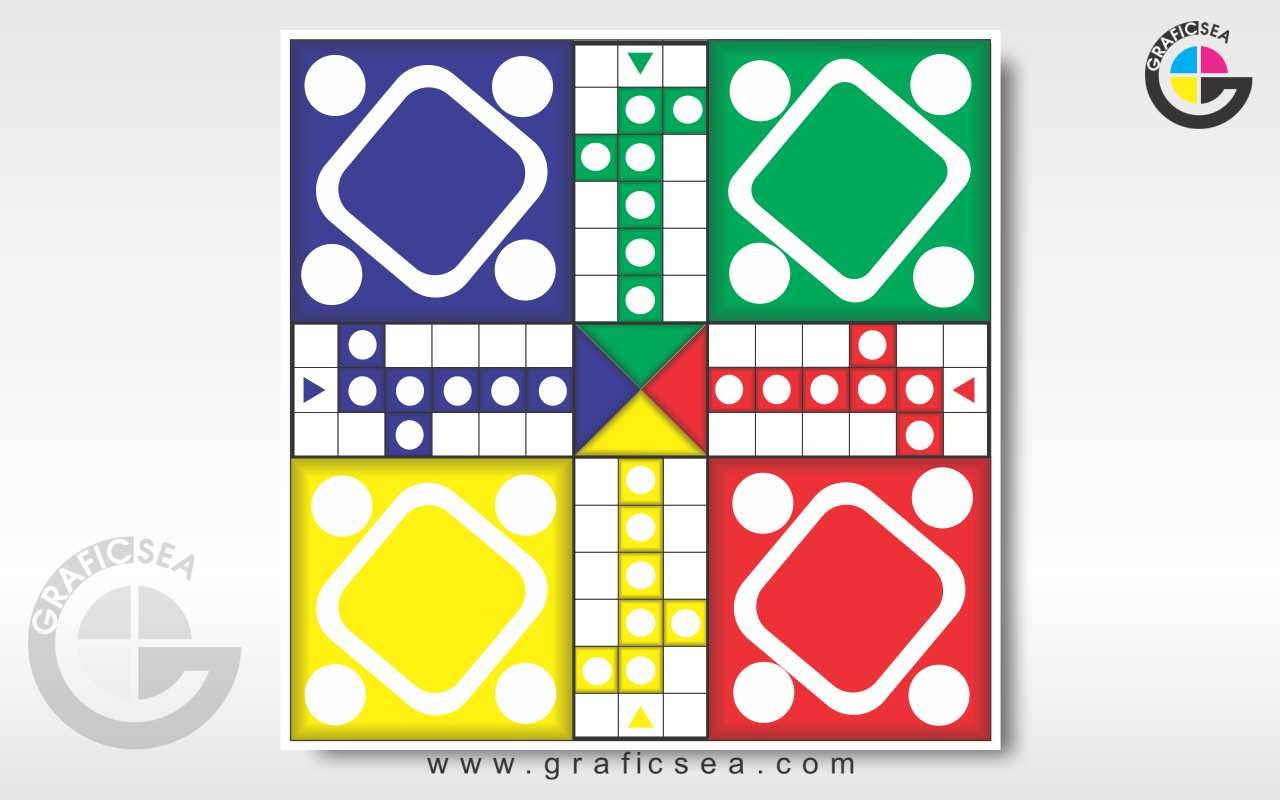 4 Color Ludo Star Game CDR Design