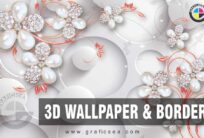 Diamond and Pearl with Floral Art TV Room Wall Decor