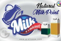 Milk Point Logo or Social Media Post Design CDR File