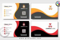 Yellow Gold and Red with Black Visiting Card Template CDR