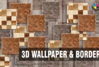 Different Wooden Tiles and Stone Box Office Wall Mural