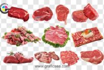 Fresh Meat Beef Pieces PNG Images